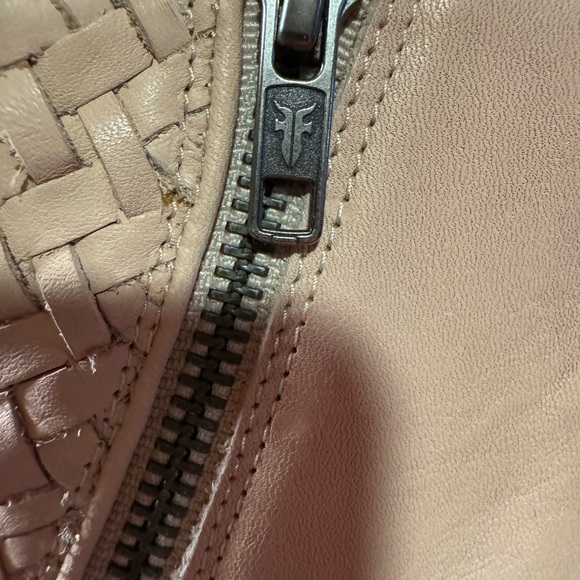 Frye Womens Carson Woven Boot Size 10 Ankle Booties Leather Western Off White - Picture 7 of 16